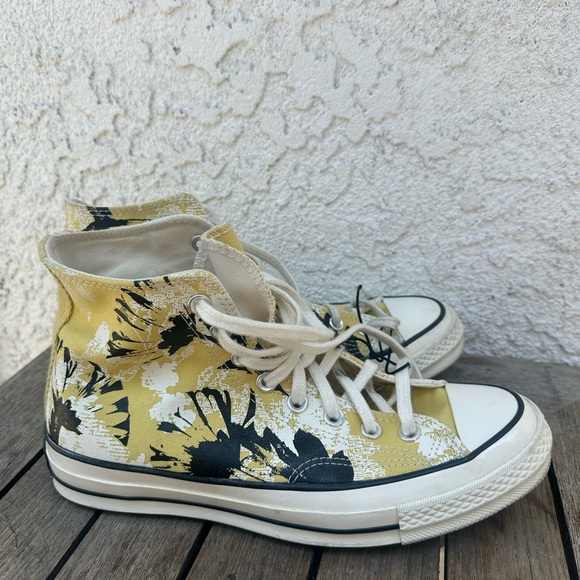 Converse Chuck 70 Hi "Hybrid Floral" Shoes Saturn Gold-Black Women 9 / Men 7 - Picture 4 of 7